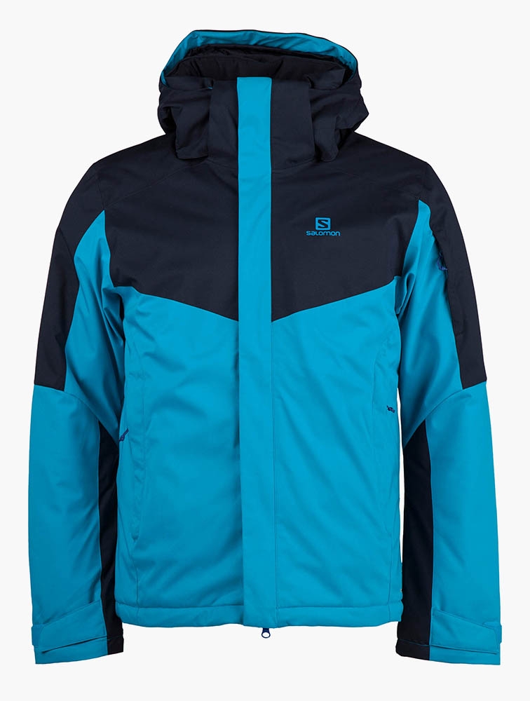 Shop Salomon Moroccan Blue Stormseeker Jacket for Men from